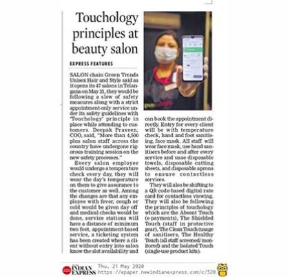 Touchology principles at the beauty salon